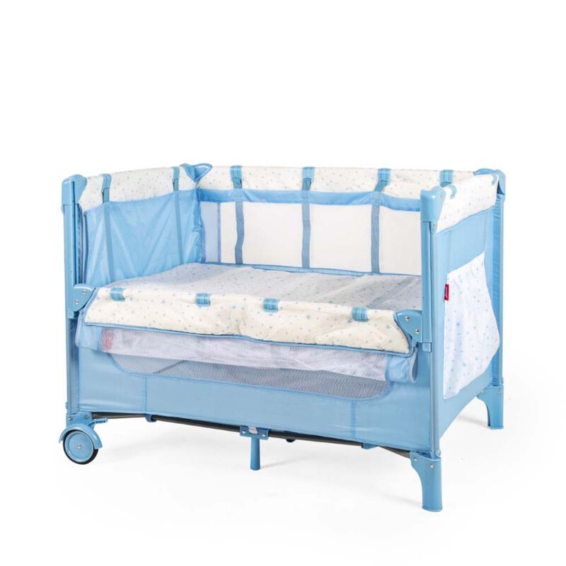 Corral Cuna D Bebé Colecho Love Care Gris Menta image number null