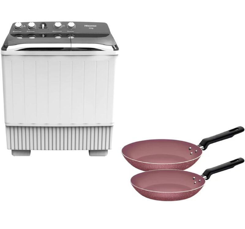 Combo Lavadora Hisense 18 Kg Doble Tina Blanca ... image number null