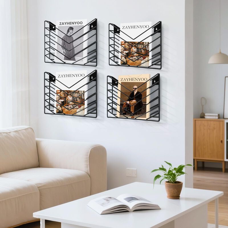 Estante Para Revistas Zayhenyoo De Pared En Met... image number null