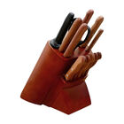 Set Cuchillos 14 Piezas Acero Inoxidable Base Madera Tramontina