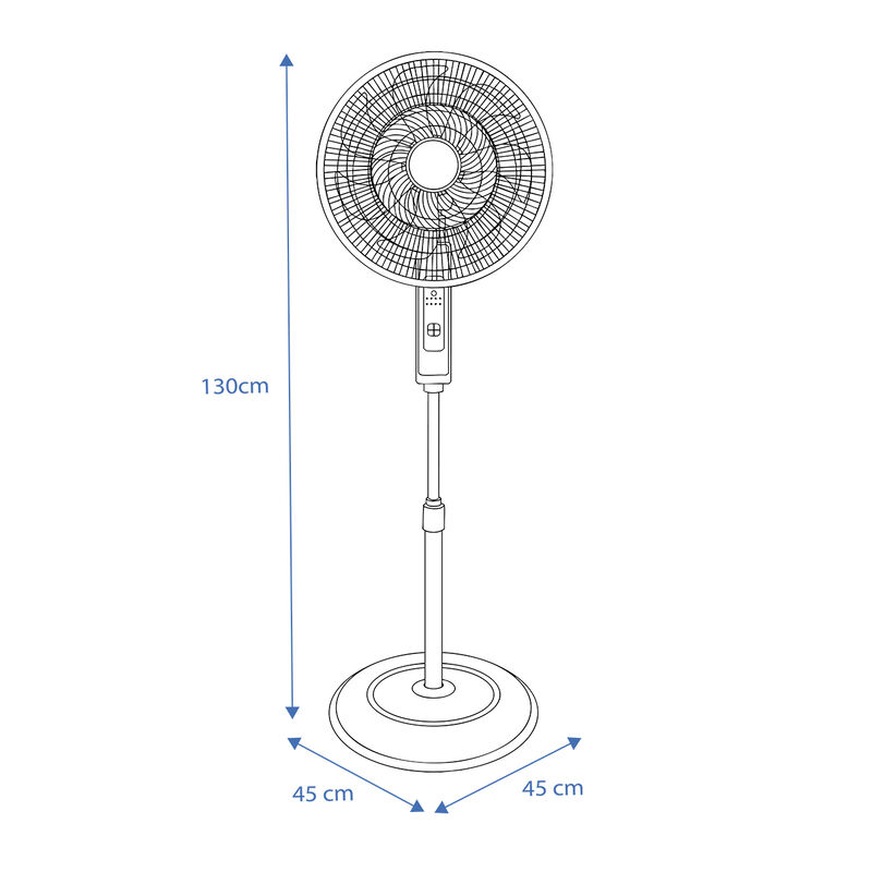 Ventilador de pedestal Dace 16" control remoto ... image number null