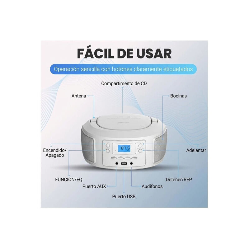 Grabadora Reproductor Cd/mp3 Bluetooth Philips ... image number null