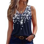 Top Sin Mangas Zeagoo Cuello V y Frente Plisado