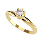 Anillo de Compromiso en Oro Amarillo 10K con Circonia -  Talla:8/ FJ718-10Y-CZ-8