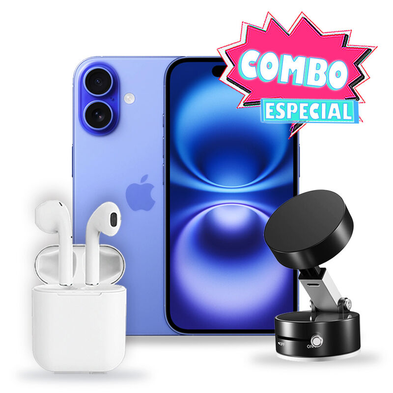 Combo Smartphone Apple iPhone 16 128gb Azul + A... image number null