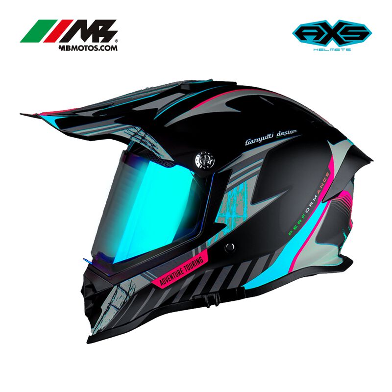 Casco Para Motocicleta Axs Nordica Azul L image number null