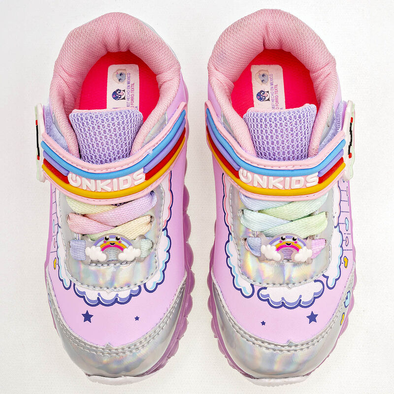 On Kids Tenis Con Luces Para Beb&eacute; Rosa Multicol... image number null