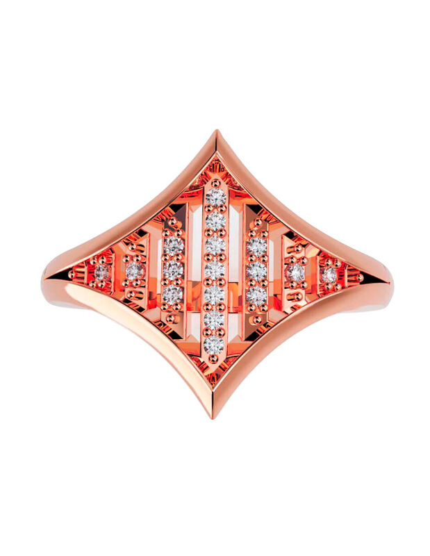 Anillo de Compromiso en Oro Rosa 10K con Circon... image number null