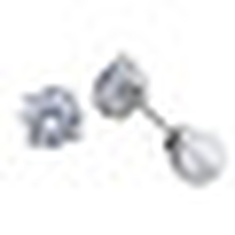 Aretes Dobles con Cristal Y Perla en Color Blan... image number null