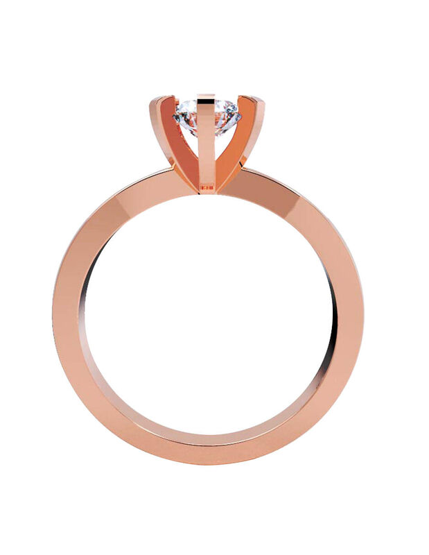 Anillo de Compromiso en Oro Rosa 10K con Circon... image number null