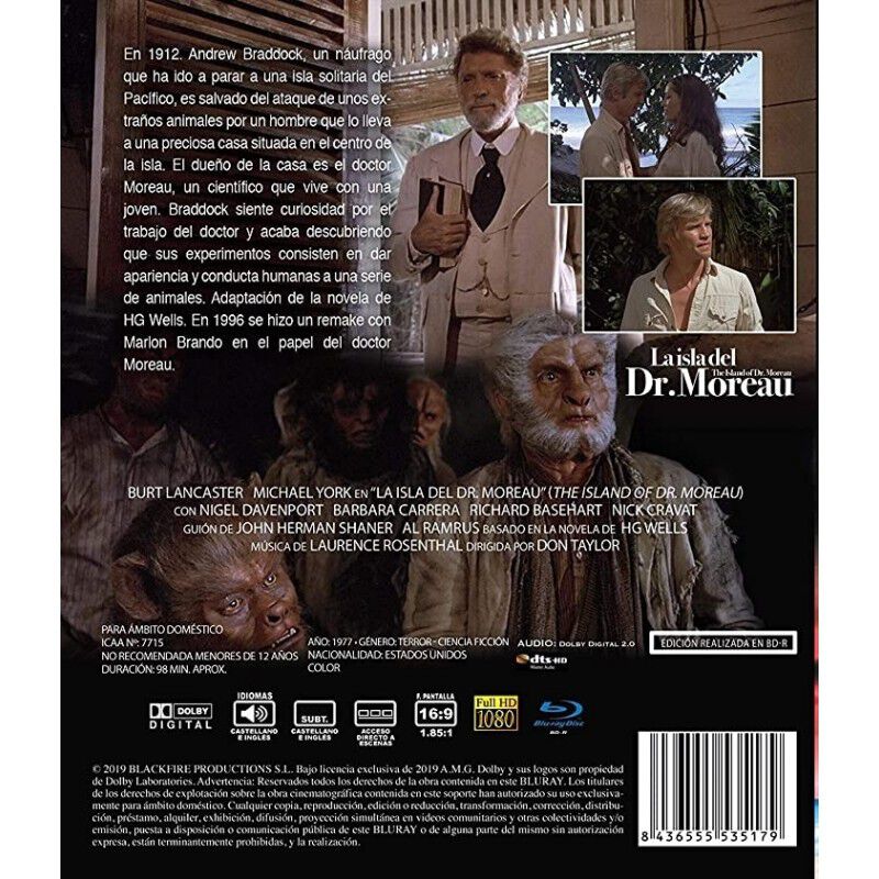 La Isla Del Doctor Moreau [blu-ray R] (1977) image number null
