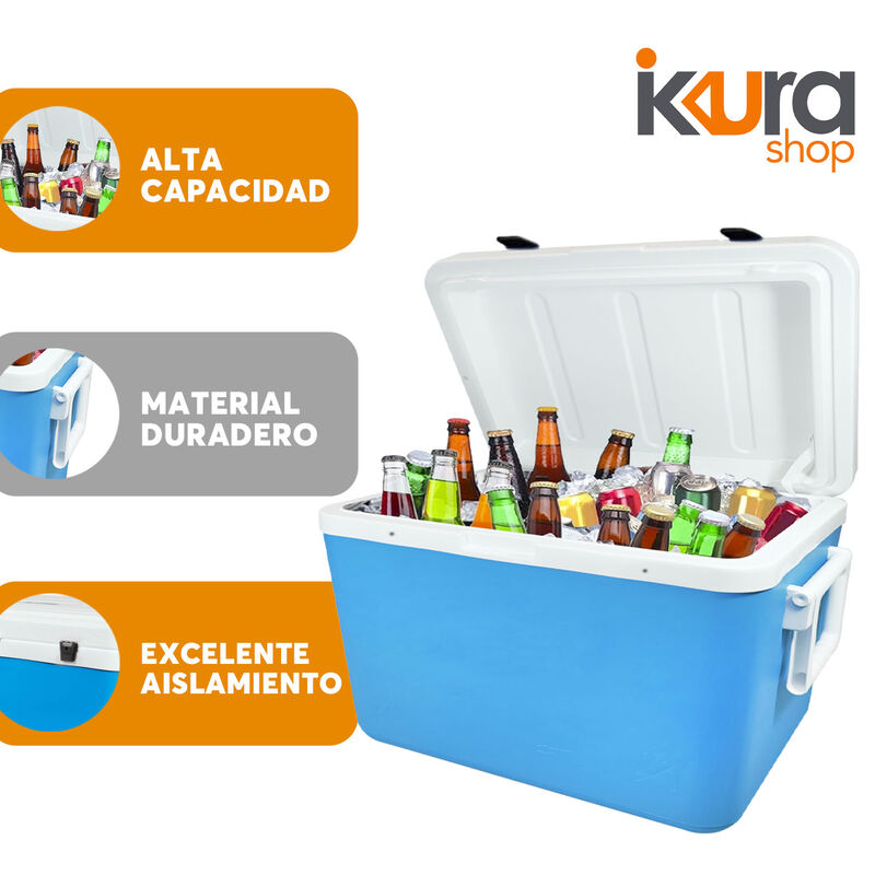 Combo Hieleras 48QT + 2 Termos 3.8L c/u Azul image number null