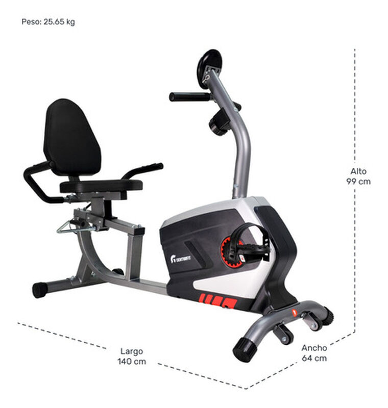 Bicicleta Fija Magnética Horizontal Fit Cardio ... image number null