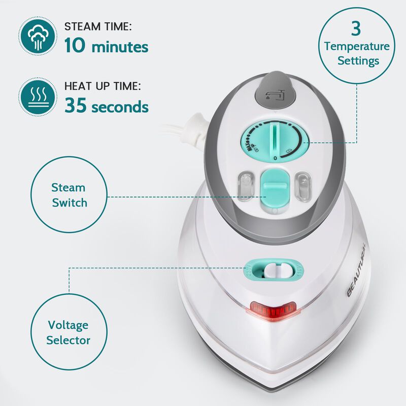 Plancha De Vapor Mini Travel Beautural De Doble... image number null