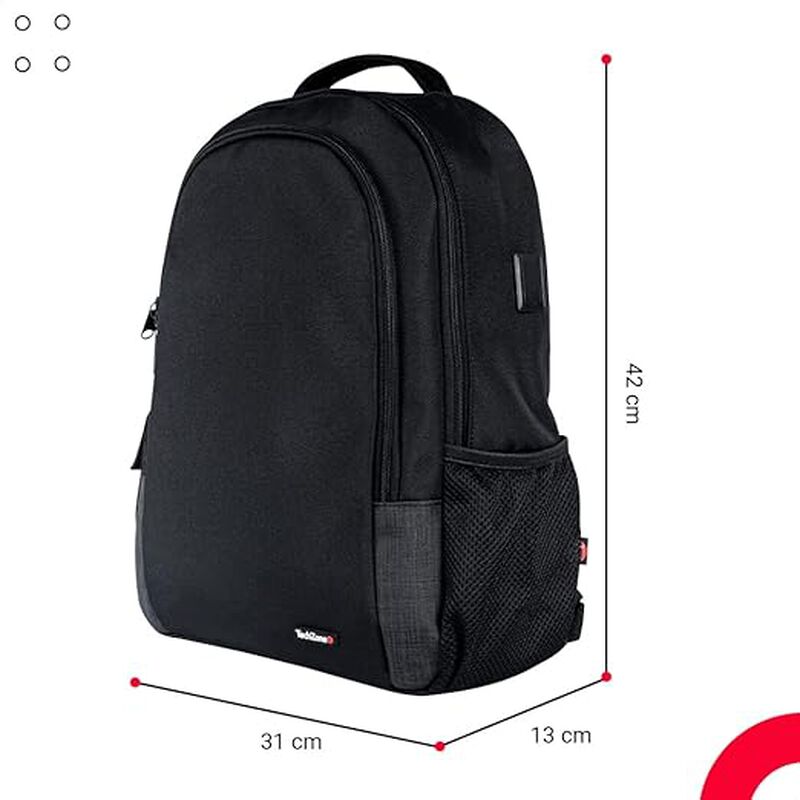 TechZone Mochila Backpack Negra Modelo ALIVE, C... image number null