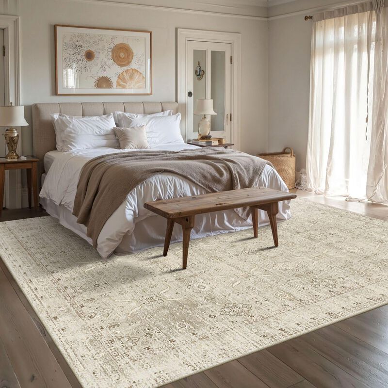 Alfombra De &Aacute;rea Rugxara Beige 183x274 cm Lavab... image number null