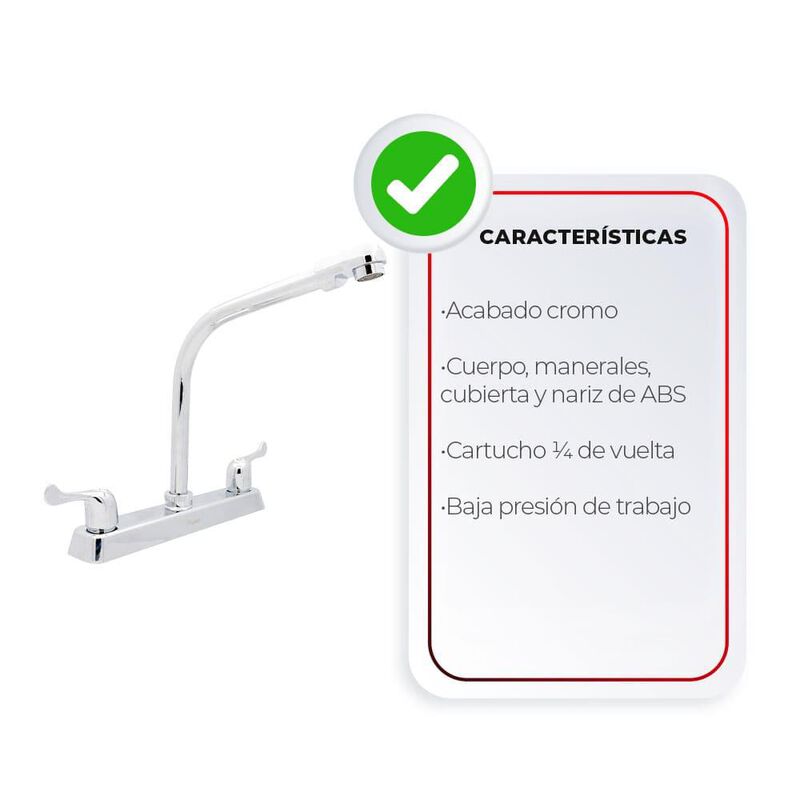 Mezcladora ABS para Cocina, Cuello Cobra, Maner... image number null