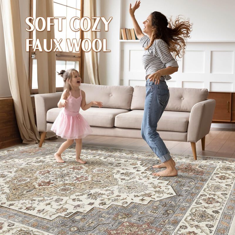 Alfombra Loongrug 178x229 cm Boho Vintage Lavab... image number null