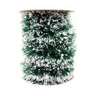 Guirnalda Navide&ntilde;a Verde Puntas Blancas Adorno Artificial 20 metros Largo