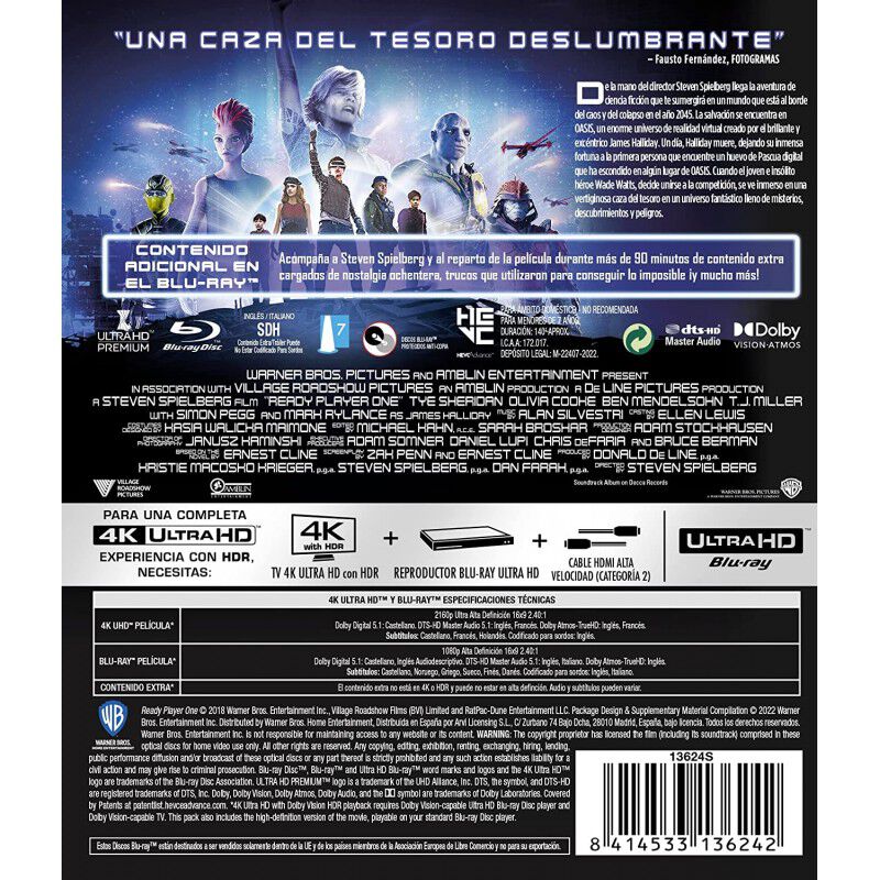 Ready Player One [4k Uhd,blu-ray] (2018) image number null