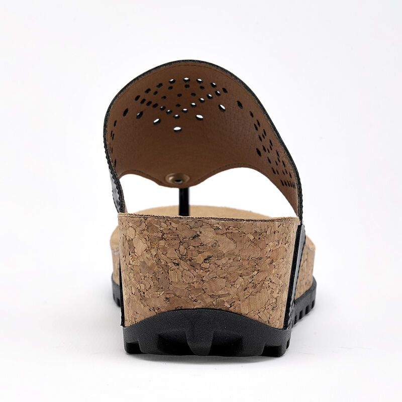 Via Moda sandalia piso para mujer negro cod 140... image number null