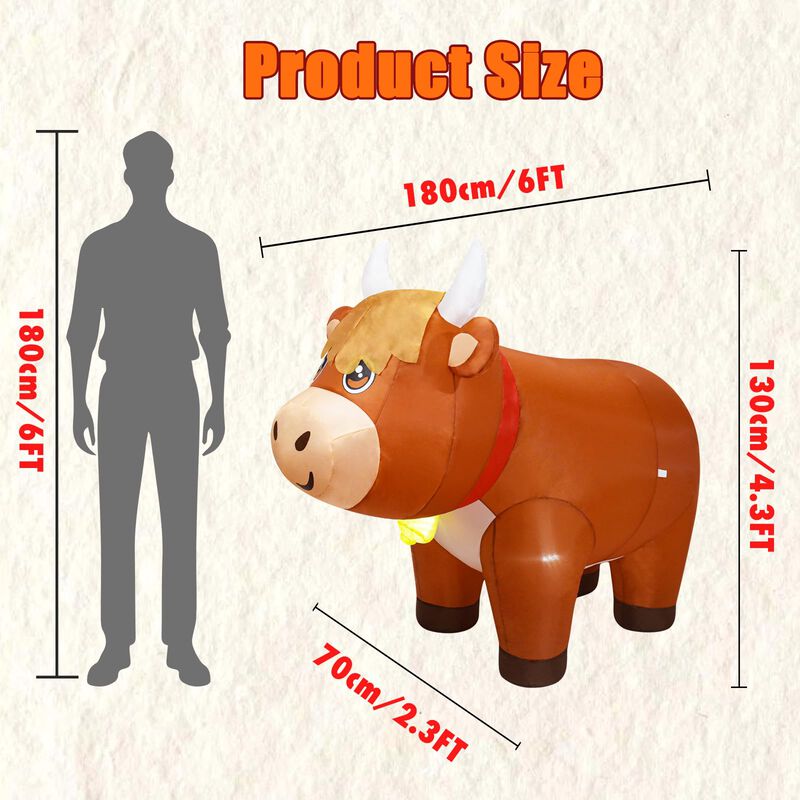 Vaca Inflable Pipimouse 183 cm Con Led Para Dec... image number null