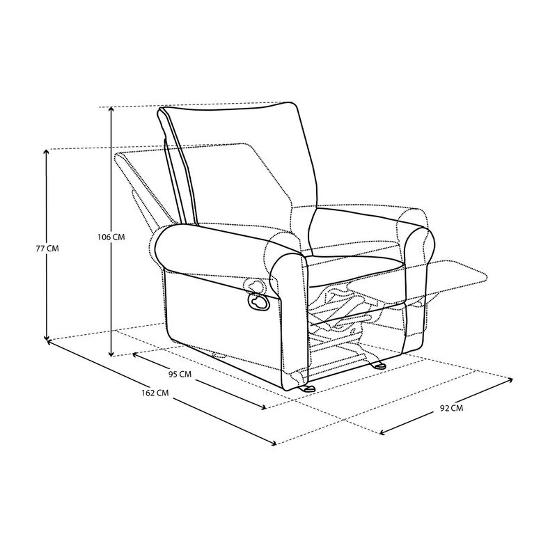 Sill&oacute;n Mecedora Nodri Dise&ntilde;o Ergon&oacute;mico Con Apo... image number null