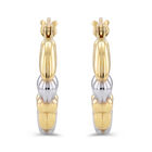 Arracadas De Oro Amarillo Y Blanco 14k (13mm Aprox)