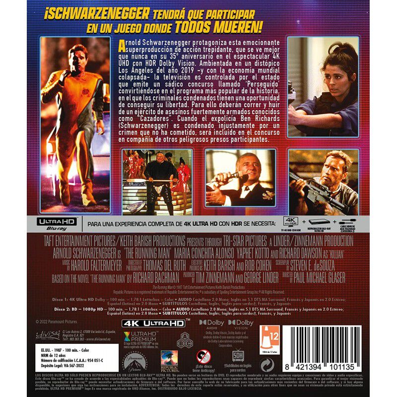 Perseguido (The Running Man) (4K UHD + Blu-ray)... image number null