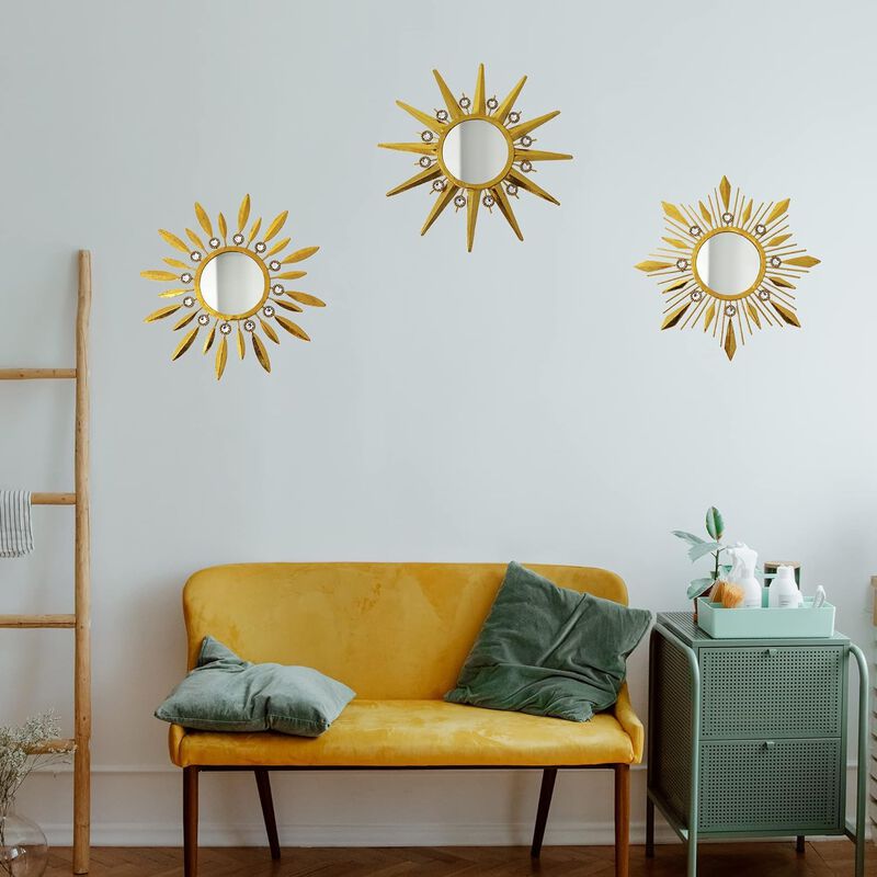 Espejo Manortang Champagne Gold De Pared Redond... image number null
