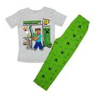 Pijama Minecraft Para Ni&ntilde;os I Conjunto Pantal&oacute;n Y Playera Talla 4