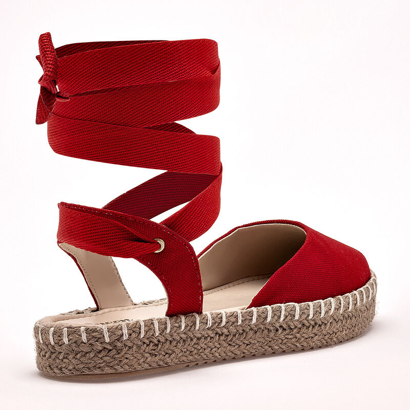 Queen sandalia tipo alpargata para mujer rojo c... image number null
