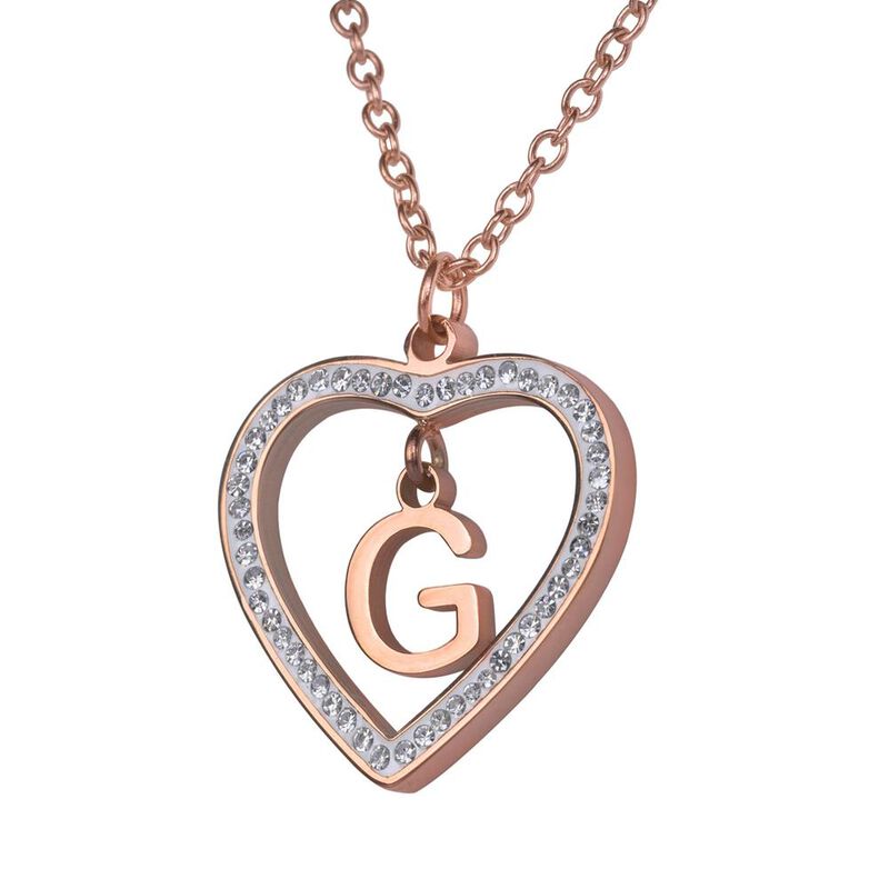 Collares Mujer Inicial Letras Corazón, Regalos ... image number null