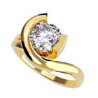 Anillo de Compromiso en Oro Amarillo 10K con Circonia -  Talla:7/ FJ593-10Y-CZ-7