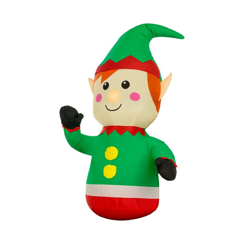 Inflable Navidad Duende Gnomo Carro Automovil I... image number null
