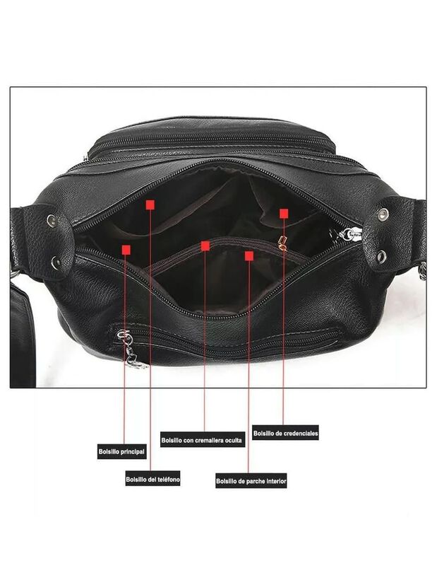 Bolsa Bandolera Pink Brule De Cuero Para Mujer image number null