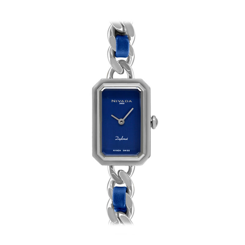 Reloj Nivada Diplomat Dama Ac/Piel Azul Carat A... image number null