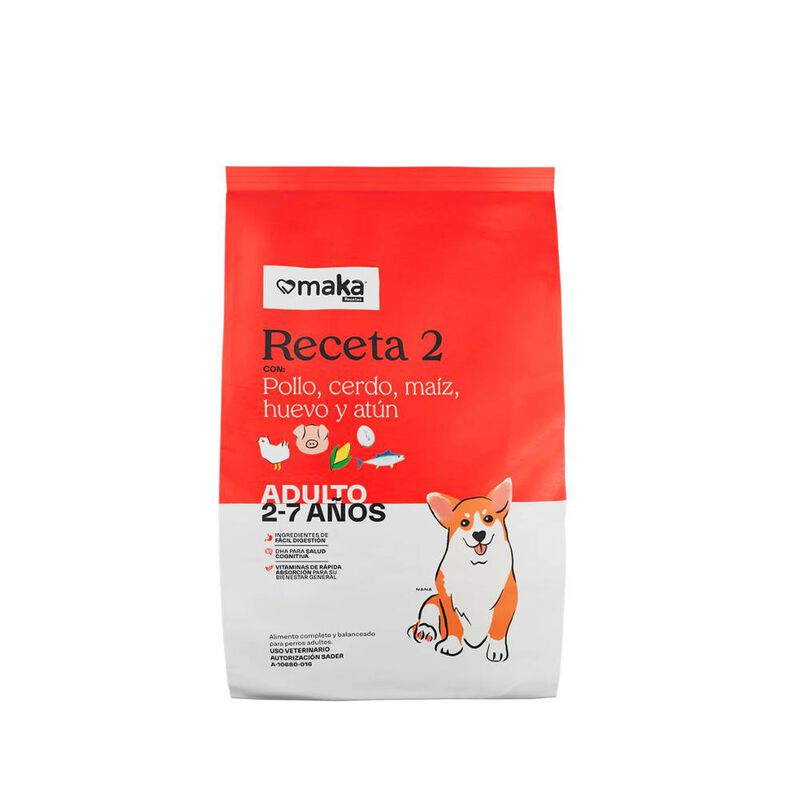 Maka Receta 2 Adulto Raza Mediana Grande 8 Kg,,... image number null