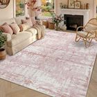 Alfombra Rugxara 140x180 Cm Rosa Abstracta Lavable