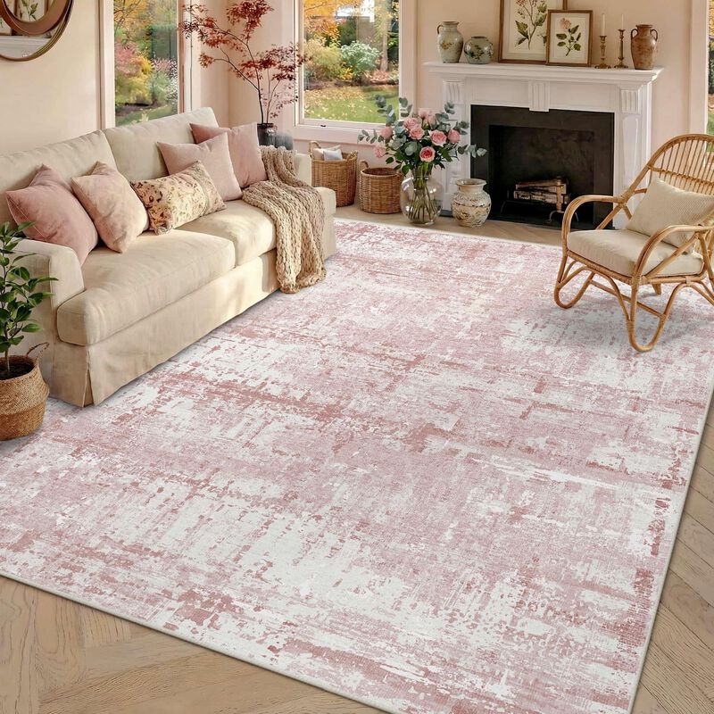 Alfombra Rugxara 140x180 Cm Rosa Abstracta Lava... image number null