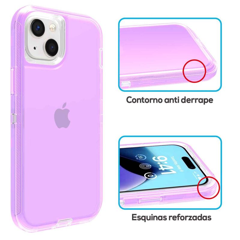 Funda Tekku Protect 360 Para Iphone 15 Violeta ... image number null