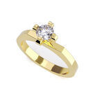 Anillo de Compromiso en Oro Amarillo 10K con Circonia -  Talla:9.5/ M404-10Y-CZ-95