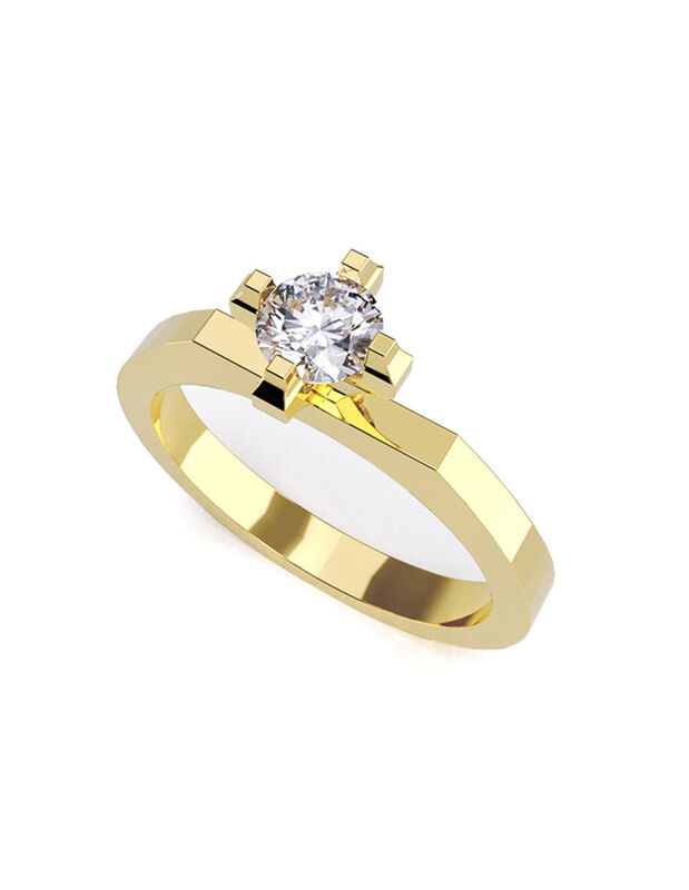 Anillo de Compromiso de 14K con Diamante de Lab... image number null