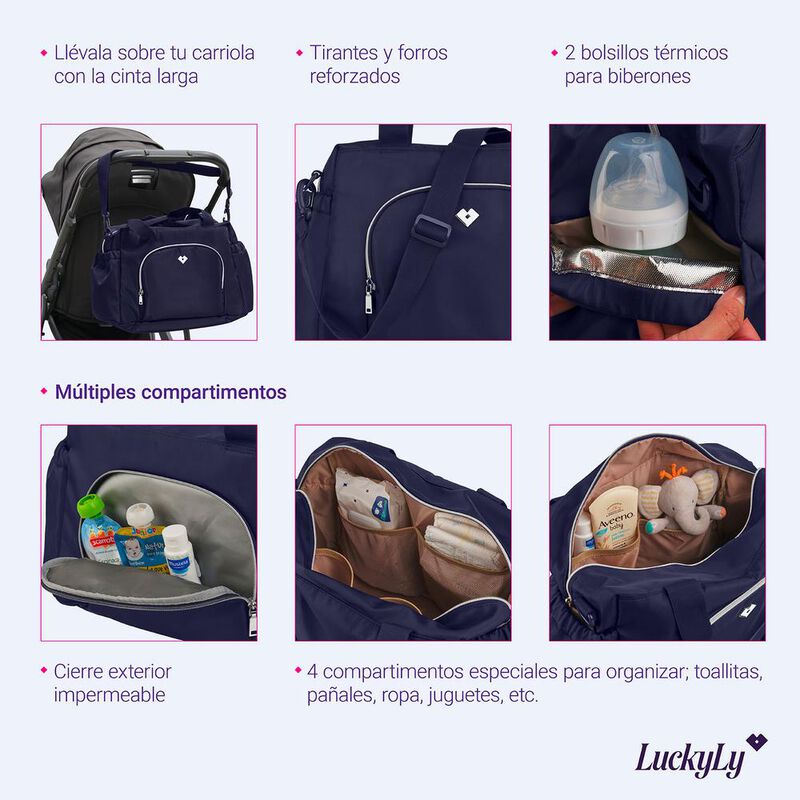 Pañalera Moderna Bebé, Maleta Deportiva + Cambi... image number null