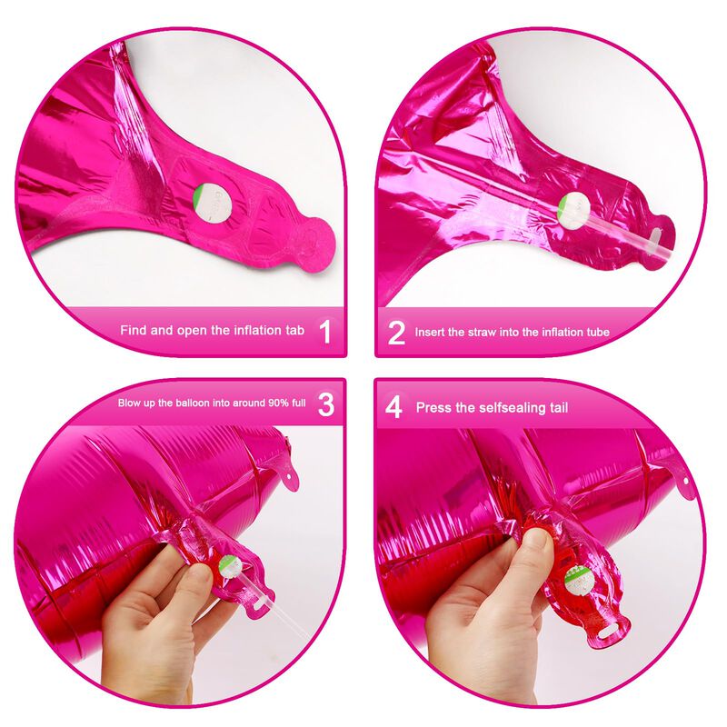 Globo Upgesy N&uacute;mero 3 102 cm Rosa Fucsia image number null