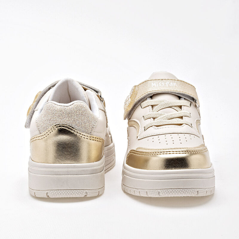 Miss Pink Tenis urbano para ni&ntilde;a blanco dorado image number null