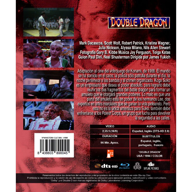 Double Dragon Blu Ray 1994 image number null