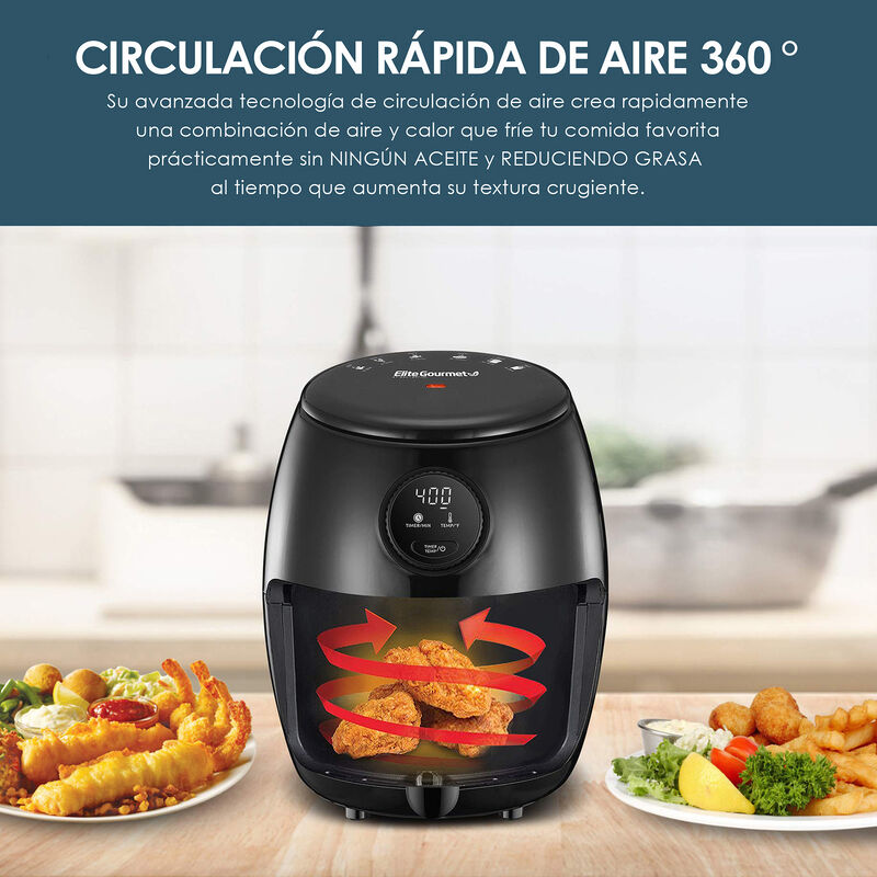 Freidora de Aire Caliente Elite 2QT Black Digit... image number null