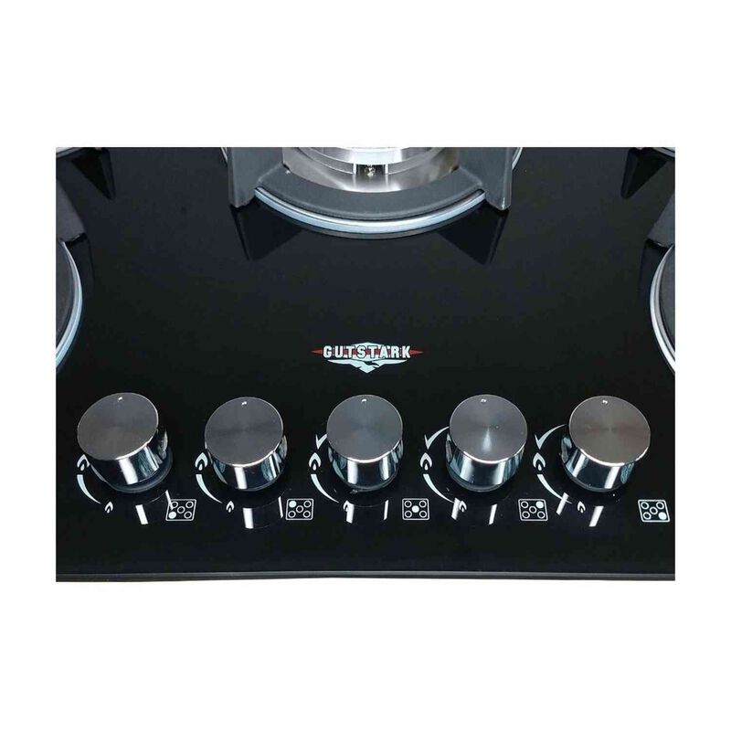 Parrilla Cristal Templado 5 Quemadores Negro Gu... image number null