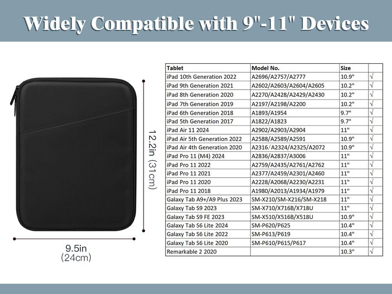 Funda Para Tablet Timovo 9-11 Para Ipad 11 Pulg... image number null